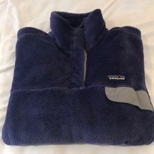 Women’s Patagonia fleece - purple with gray trim
